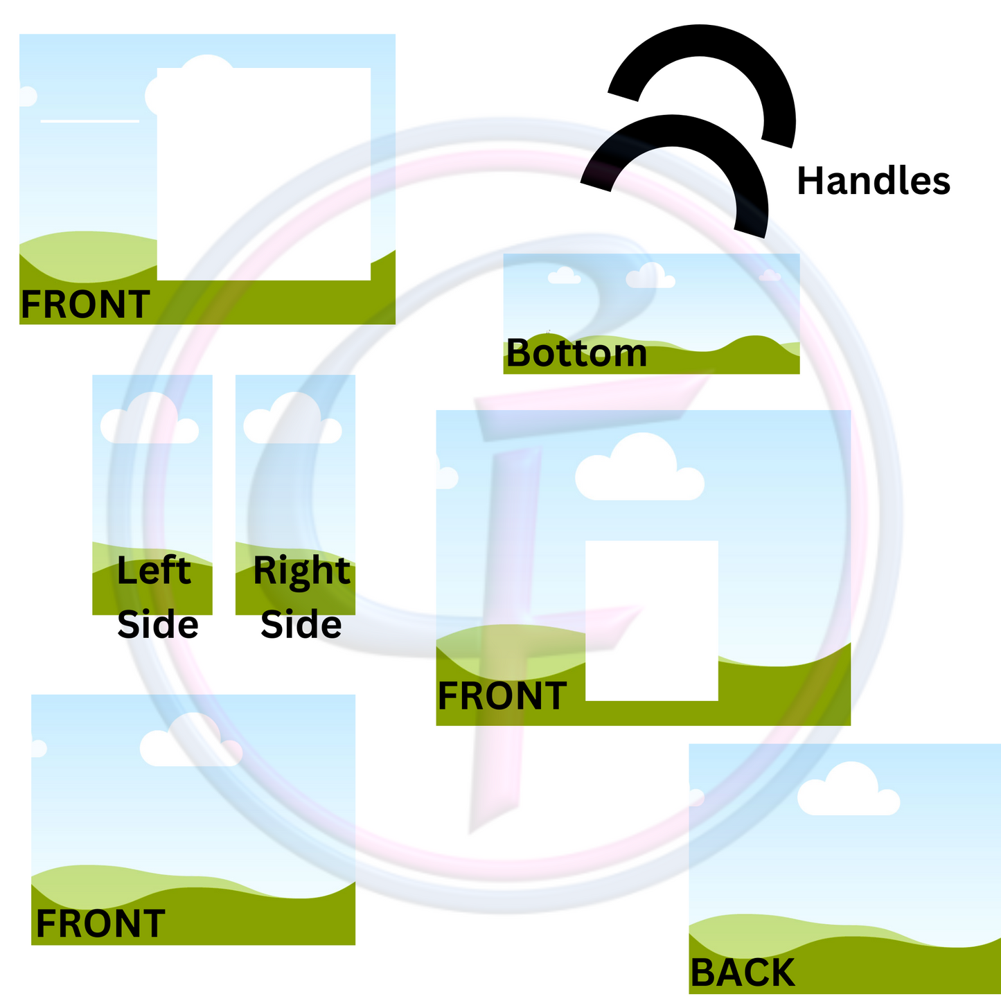 Editable 1 Purse Gift Bag Design Canva Template