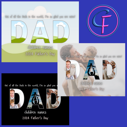 Editable Dad Father's Day Template for Canva