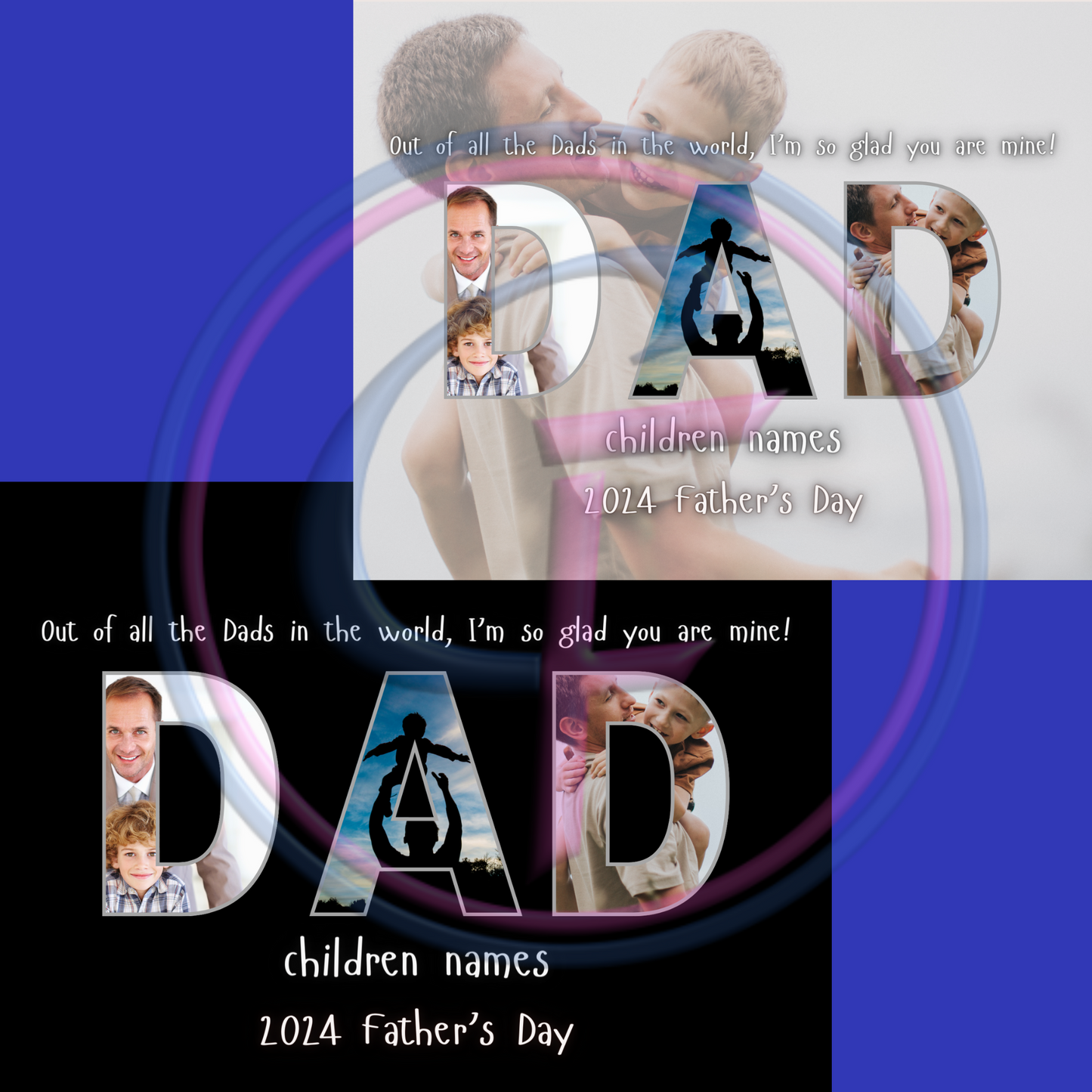 Editable Dad Father's Day Template for Canva