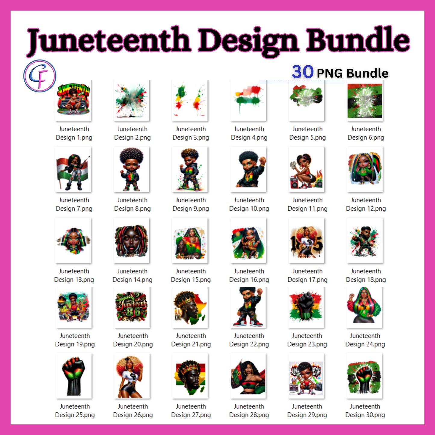 Juneteenth Bundle (35+) PNG Designs