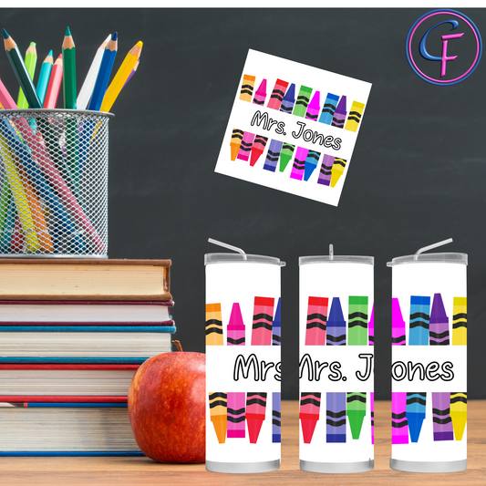 Editable Teacher Tumbler Design Template for Canva