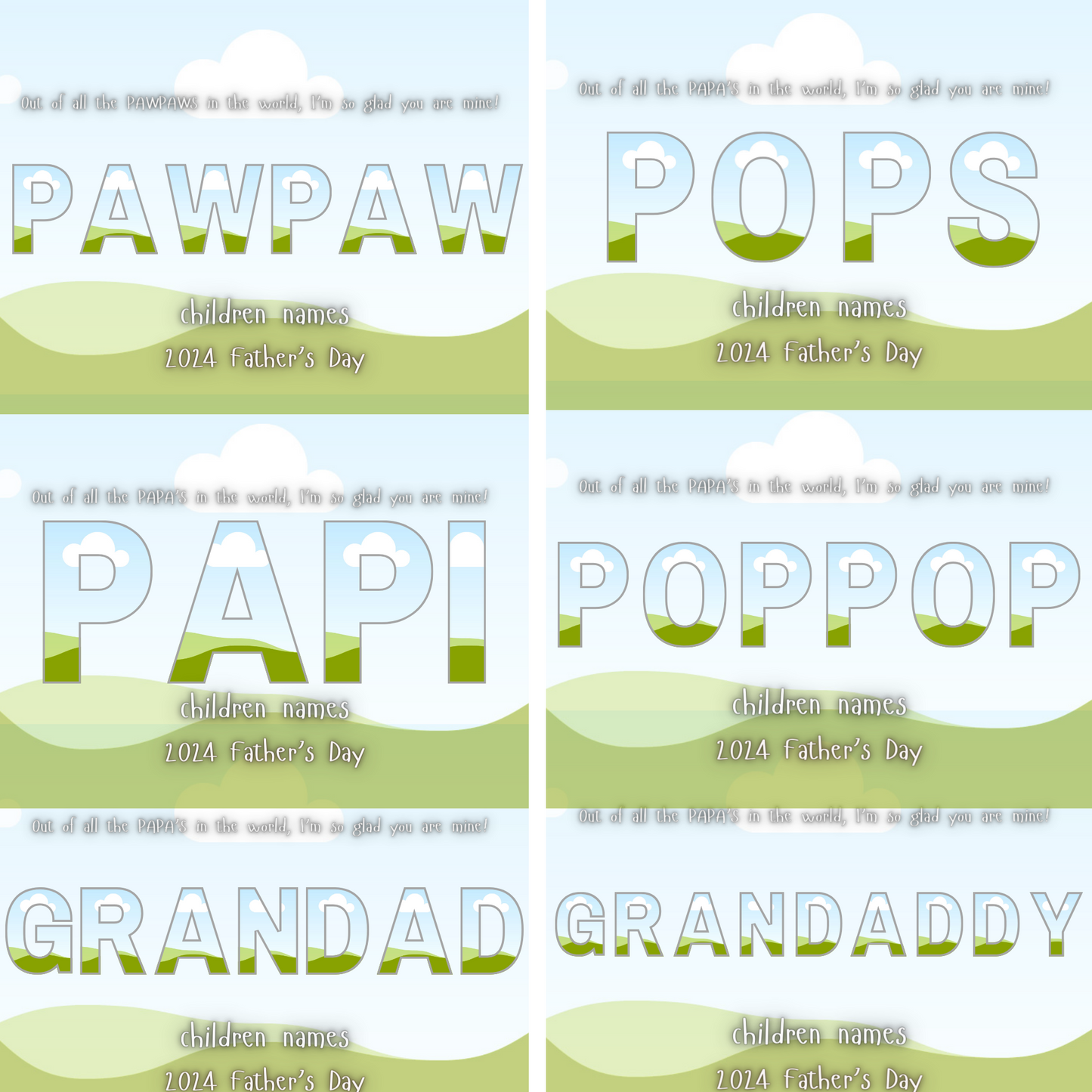 Editable 13 Father's Day Template Bundle for Canva