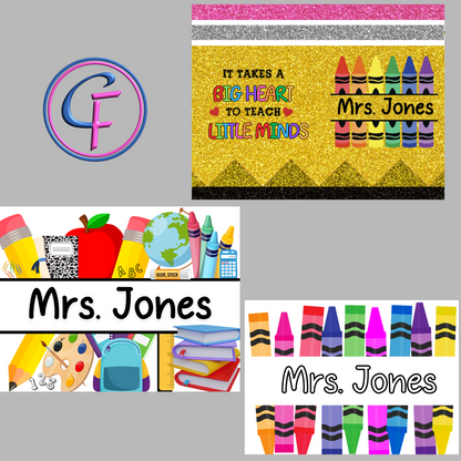 Editable Teacher Tumbler 3 Designs Template for Canva