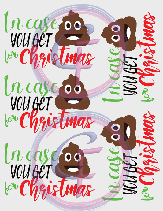 8.5"X11"  Sublimation Sheet Transfer for Toilet Paper/Tissue  Christmas theme